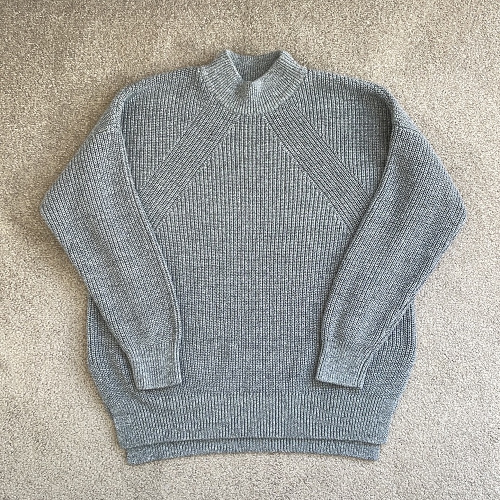 H&M Chunky Gray Mock Neck Sweater